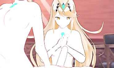 Aegis x You: POV Hentai Blowjob & Cowgirl
