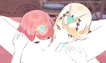 Aegis x You: POV Hentai Blowjob & Cowgirl