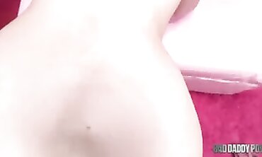 BadDaddyPOV- DARK HAIR EIGHTEEN LYRA LOCKHEART GETS LENGTHY ALL-NATURAL MILK CANS TORN UP BY STEP