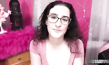 BadDaddyPOV- DARK HAIR EIGHTEEN LYRA LOCKHEART GETS LENGTHY ALL-NATURAL MILK CANS TORN UP BY STEP