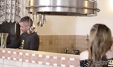 DADDY4K. Bored sizzling gets tempted by her boyfriends elderly parent