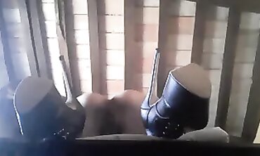 Laura Tied to Table in High Heels for Rough Amateur Sex