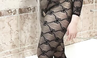Russian Brunette Solo Masturbation in the Shower