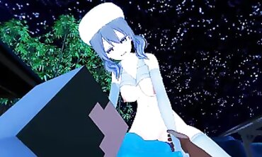 3D Anime Fuckfest with Minecraft Skeleton Mob Talker
