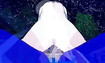 3D Anime Fuckfest with Minecraft Skeleton Mob Talker