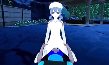 3D Anime Fuckfest with Minecraft Skeleton Mob Talker