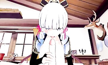 Ayaka Genshin Impact 3D Hentai: Babe Blowjob & Creampie