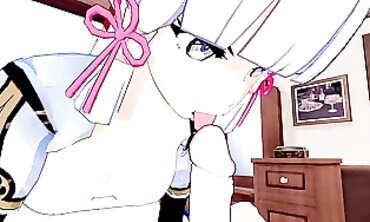 Ayaka Genshin Impact 3D Hentai: Babe Blowjob & Creampie