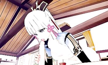 Ayaka Genshin Impact 3D Hentai: Babe Blowjob & Creampie