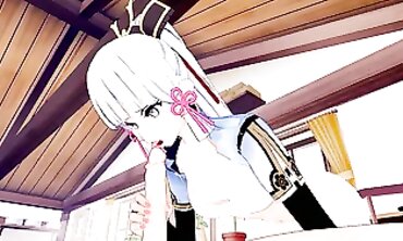 Ayaka Genshin Impact 3D Hentai: Babe Blowjob & Creampie