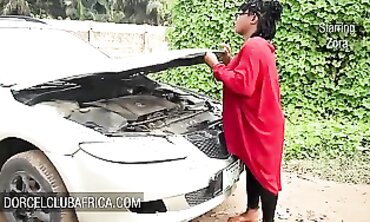 Busty African Beauty Pays Her Mechanic With A Wild Orgy