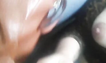 Risky POV Blowjob on the Bus with My Brunette MILF Lover