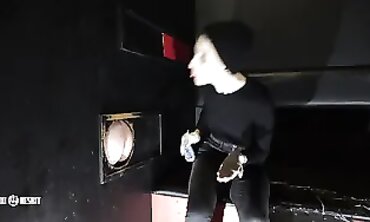 Lia Louise Gets Fingered Through a Gloryhole
