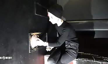 Lia Louise Gets Fingered Through a Gloryhole