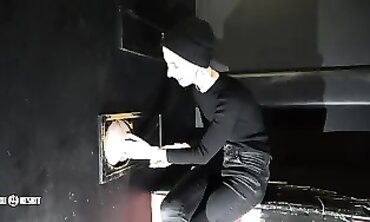 Lia Louise Gets Fingered Through a Gloryhole