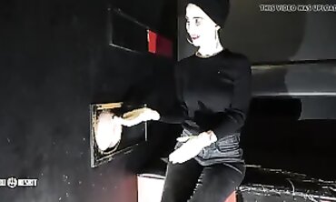 Lia Louise Gets Fingered Through a Gloryhole