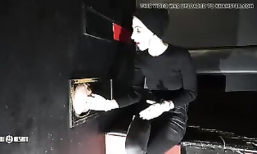 Lia Louise Gets Fingered Through a Gloryhole