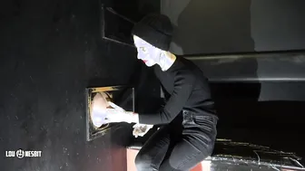 Lia Louise Gets Fingered Through a Gloryhole