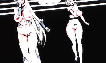 MMD Azulane League - Sexual Roleplay with Sailor Fuku Cosplayer