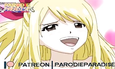 Pixie Tail Hardcore: Erza and Lucy Lesbian Hentai