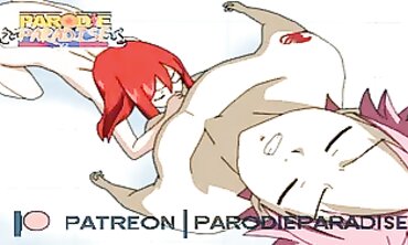 Pixie Tail Hardcore: Erza and Lucy Lesbian Hentai