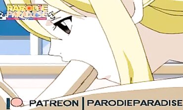Pixie Tail Hardcore: Erza and Lucy Lesbian Hentai