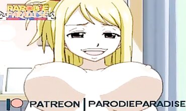 Pixie Tail Hardcore: Erza and Lucy Lesbian Hentai