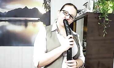 Mature Russian Teacher Enjoys Huge African Dildo