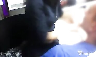 Brunette Shopkeeper Gets Excited by Russian Plumber
