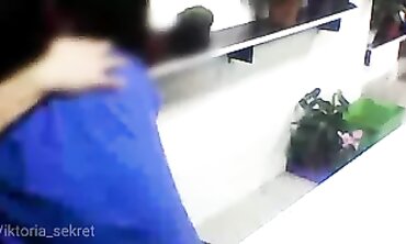 Brunette Shopkeeper Gets Excited by Russian Plumber