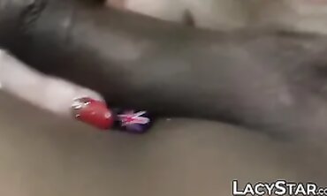 Busty Blonde Granny Gets Drilled by a Huge Black Cock