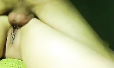 POV Creampie with a Pierced Milf