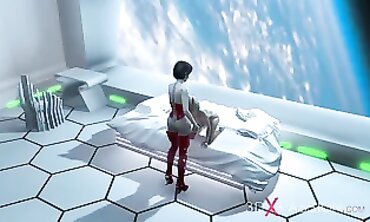 Beauty Dickgirl Hookup in Space Station