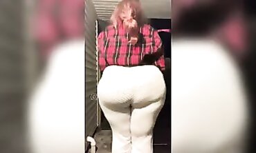 Plump Milky Showcases Her Massive White Booty