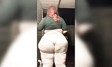 Plump Milky Showcases Her Massive White Booty