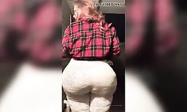 Plump Milky Showcases Her Massive White Booty