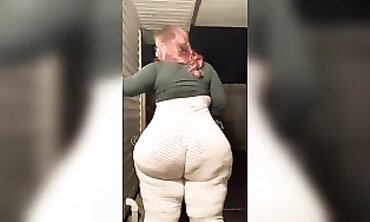 Plump Milky Showcases Her Massive White Booty