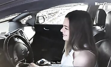 Princess Outdoor Public Sex in a Vehicle