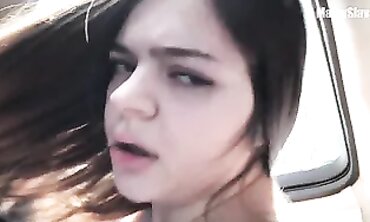 Princess Outdoor Public Sex in a Vehicle