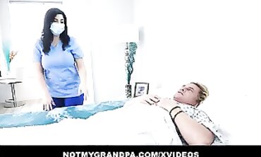 Curvy Latina Nurse Gabriela Lopez Gets Cum On Her Huge Natural Tits