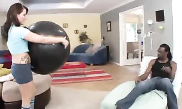 Ebony College Girl Gets Plugged by a Massive BBC