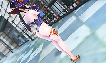 MMD Mona Jiggles Her Big Ass for a Public Group Sex