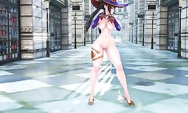 MMD Mona Jiggles Her Big Ass for a Public Group Sex