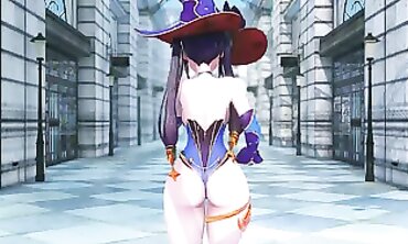 MMD Mona Jiggles Her Big Ass for a Public Group Sex