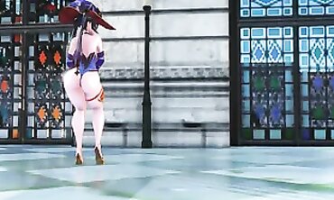 MMD Mona Jiggles Her Big Ass for a Public Group Sex