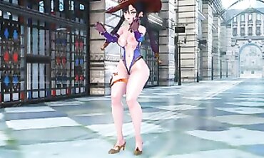 MMD Mona Jiggles Her Big Ass for a Public Group Sex