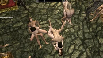 Skyrim Group Sex Party: Couples Threesome Orgy