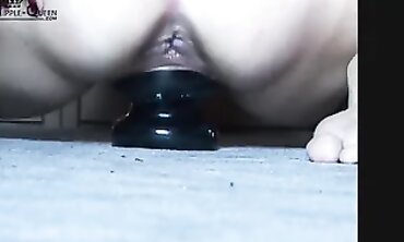 Monster Plug Stretches Mommy's Pregnant Pussy