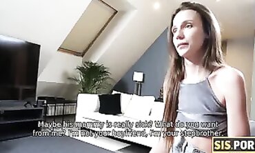 STEP-SISTER. PORNO. dame enjoys provocative stepbrother and succeeds being penetra