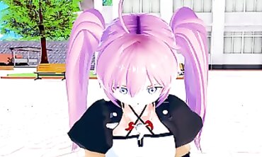Milim Nava 3D Anime Blowjob And Creampie In Public